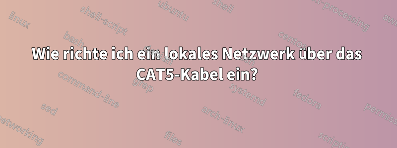 Wie richte ich ein lokales Netzwerk über das CAT5-Kabel ein?