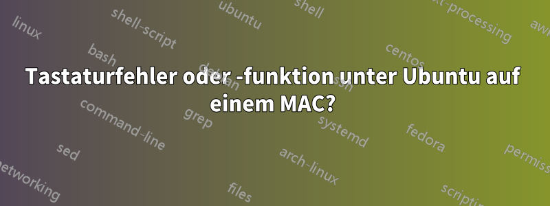 Tastaturfehler oder -funktion unter Ubuntu auf einem MAC?