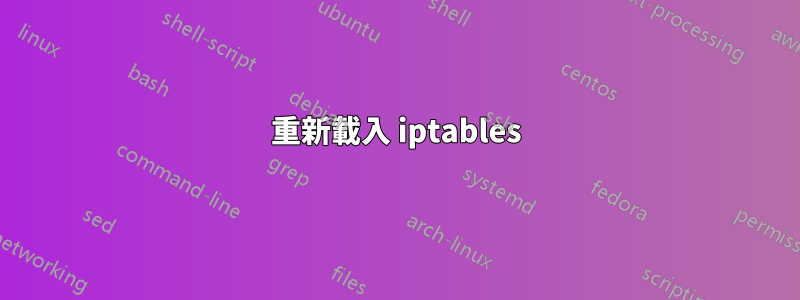 重新載入 iptables