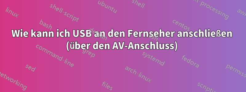 Wie kann ich USB an den Fernseher anschließen (über den AV-Anschluss)