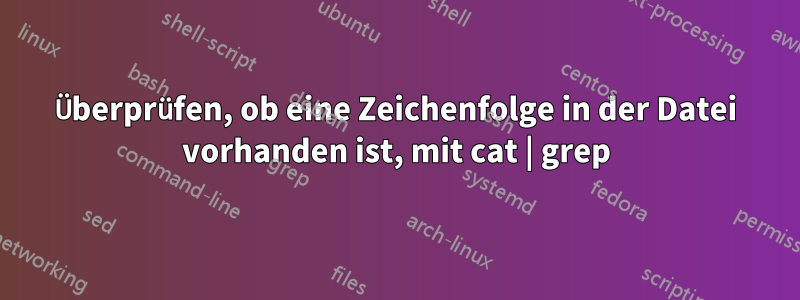 Überprüfen, ob eine Zeichenfolge in der Datei vorhanden ist, mit cat | grep