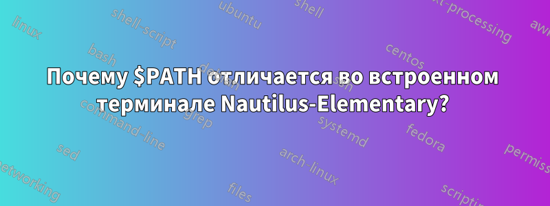 Почему $PATH отличается во встроенном терминале Nautilus-Elementary?