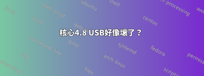 核心4.8 USB好像壞了？