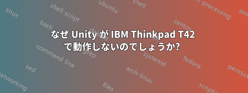 なぜ Unity が IBM Thinkpad T42 で動作しないのでしょうか? 