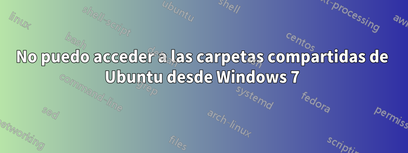 No puedo acceder a las carpetas compartidas de Ubuntu desde Windows 7
