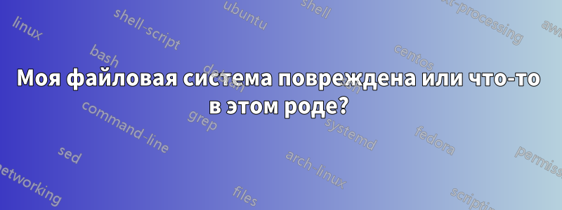 Моя файловая система повреждена или что-то в этом роде?