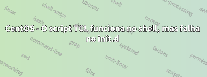 CentOS - O script TCL funciona no shell, mas falha no init.d
