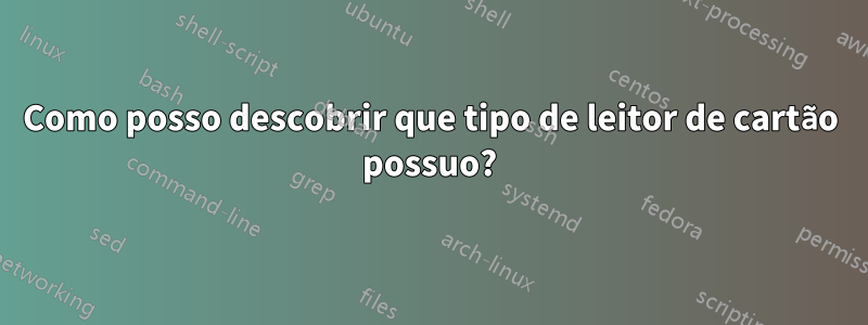 Como posso descobrir que tipo de leitor de cartão possuo?
