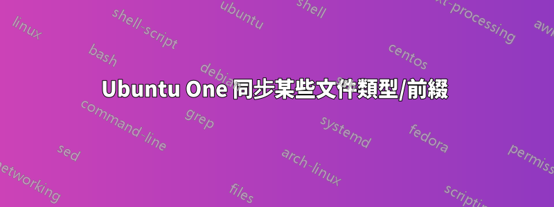 Ubuntu One 同步某些文件類型/前綴