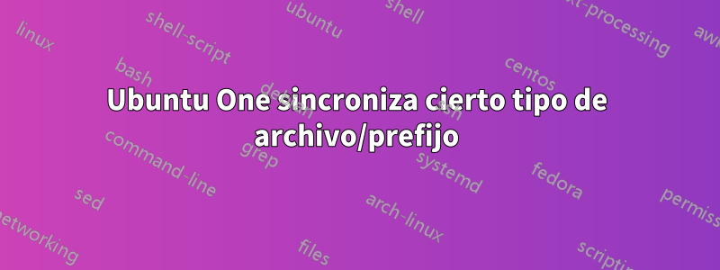Ubuntu One sincroniza cierto tipo de archivo/prefijo