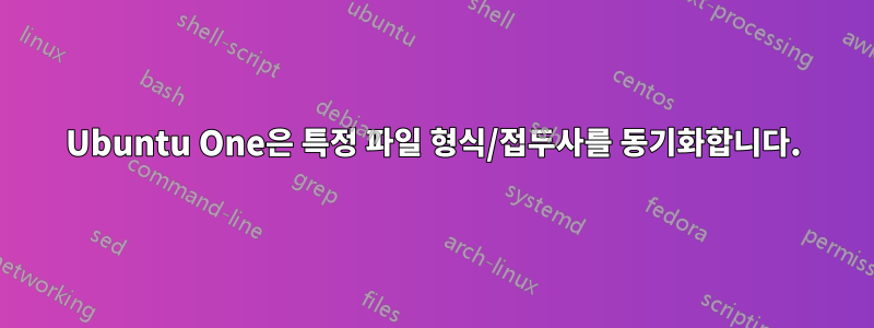 Ubuntu One은 특정 파일 형식/접두사를 동기화합니다.