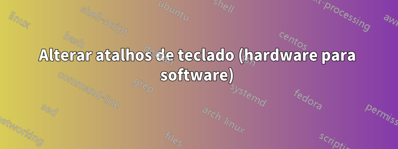 Alterar atalhos de teclado (hardware para software)