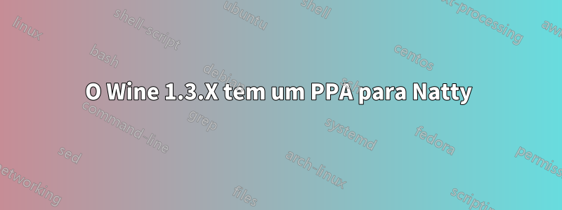 O Wine 1.3.X tem um PPA para Natty