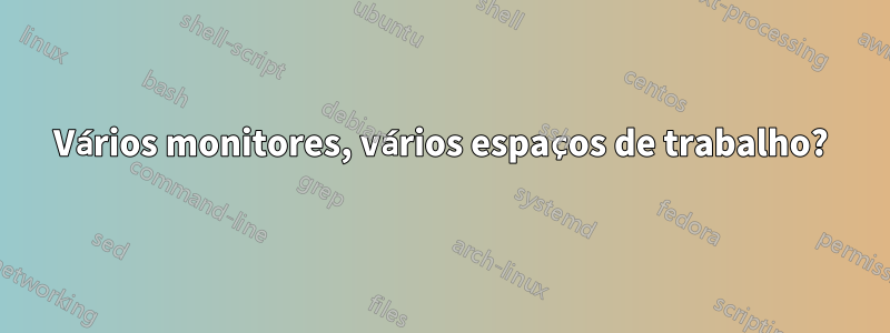 Vários monitores, vários espaços de trabalho?