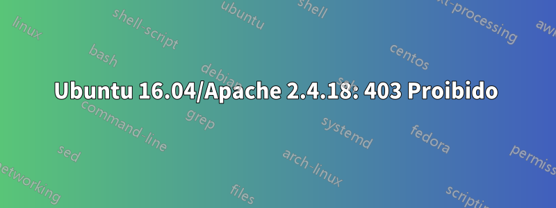 Ubuntu 16.04/Apache 2.4.18: 403 Proibido