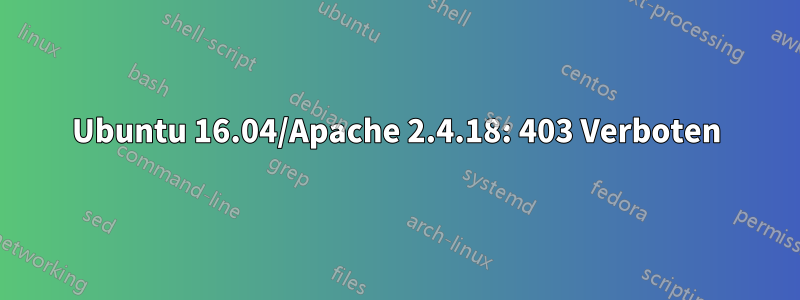 Ubuntu 16.04/Apache 2.4.18: 403 Verboten