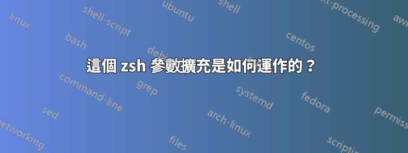 這個 zsh 參數擴充是如何運作的？