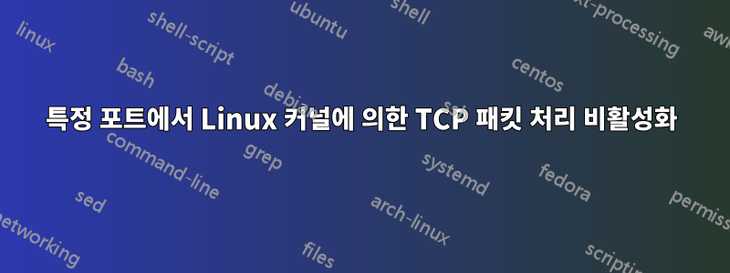 특정 포트에서 Linux 커널에 의한 TCP 패킷 처리 비활성화