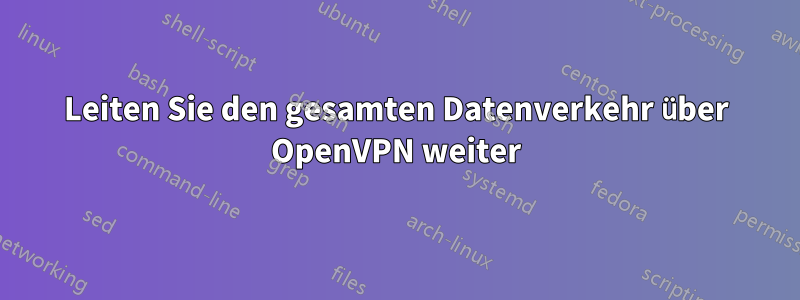 Leiten Sie den gesamten Datenverkehr über OpenVPN weiter