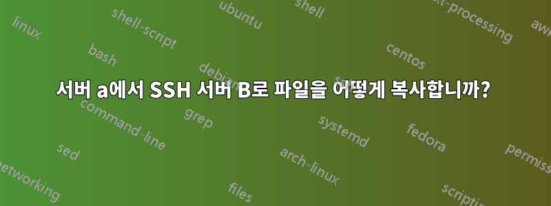 서버 a에서 SSH 서버 B로 파일을 어떻게 복사합니까?