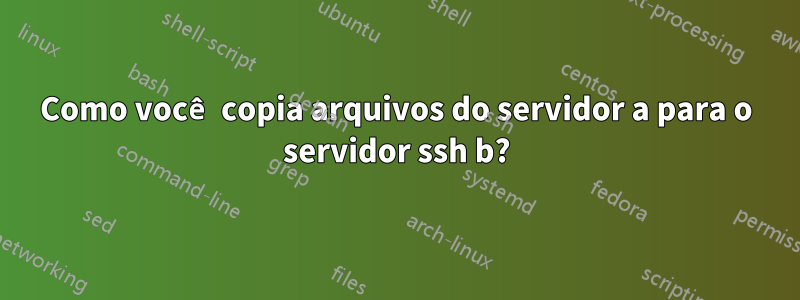 Como você copia arquivos do servidor a para o servidor ssh b?