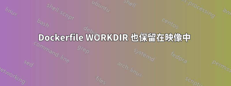Dockerfile WORKDIR 也保留在映像中