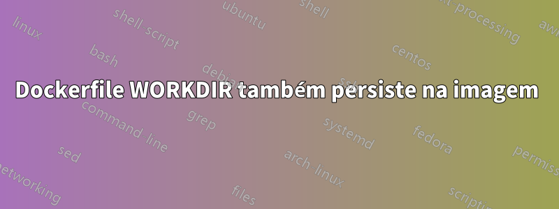 Dockerfile WORKDIR também persiste na imagem