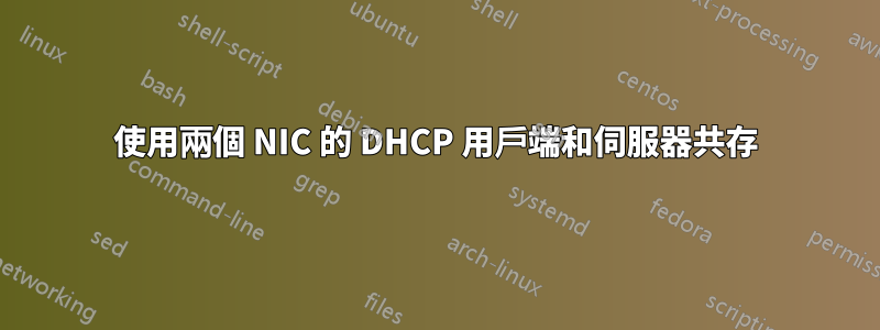 使用兩個 NIC 的 DHCP 用戶端和伺服器共存