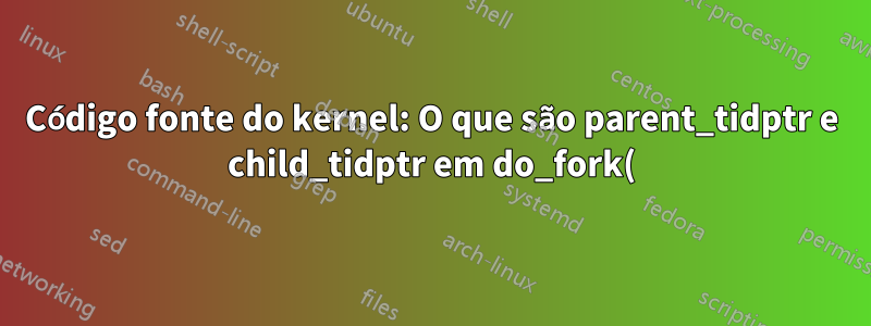 Código fonte do kernel: O que são parent_tidptr e child_tidptr em do_fork()?