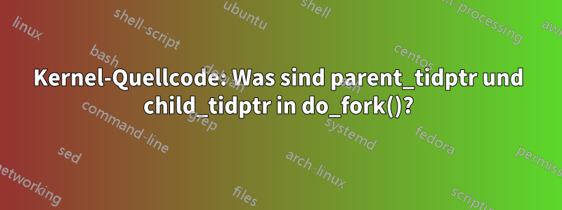 Kernel-Quellcode: Was sind parent_tidptr und child_tidptr in do_fork()?