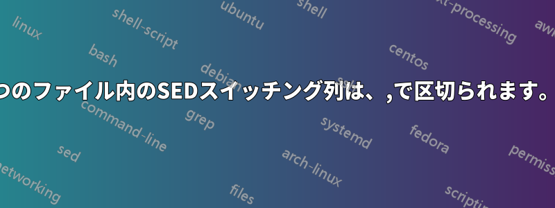 1つのファイル内のSEDスイッチング列は、,で区切られます。