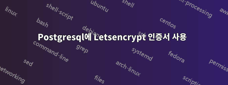 Postgresql에 Letsencrypt 인증서 사용 
