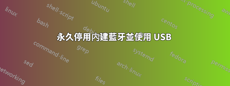永久停用內建藍牙並使用 USB
