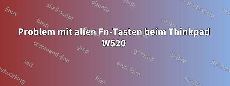 Problem mit allen Fn-Tasten beim Thinkpad W520
