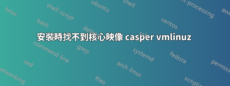 安裝時找不到核心映像 casper vmlinuz