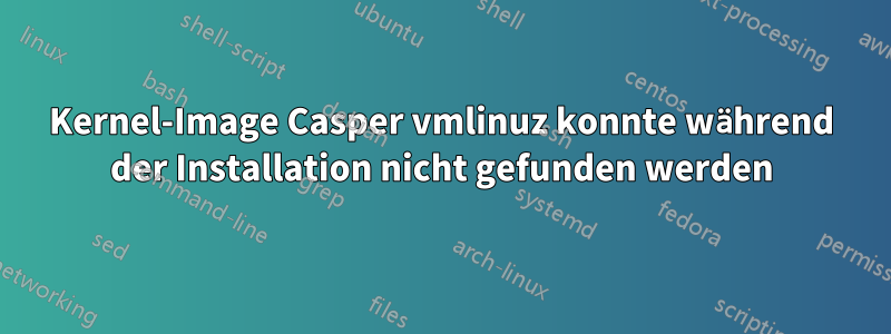 Kernel-Image Casper vmlinuz konnte während der Installation nicht gefunden werden