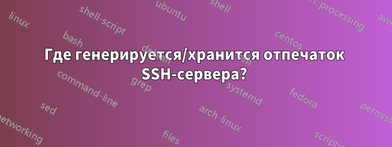 Где генерируется/хранится отпечаток SSH-сервера?