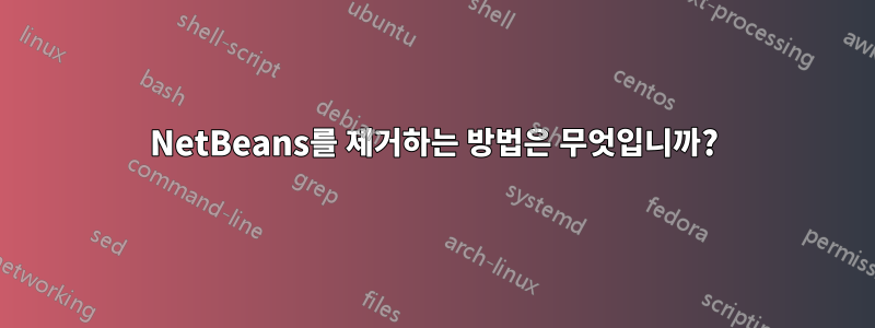 NetBeans를 제거하는 방법은 무엇입니까?