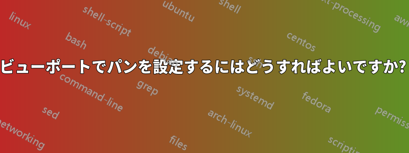 ビューポートでパンを設定するにはどうすればよいですか?