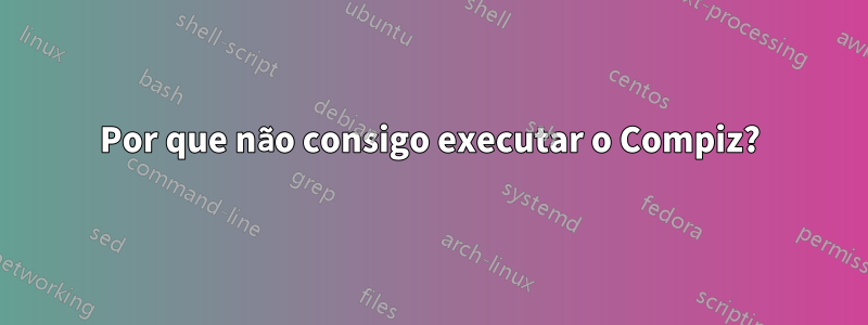 Por que não consigo executar o Compiz?