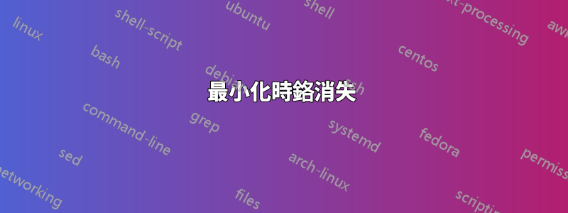 最小化時鉻消失