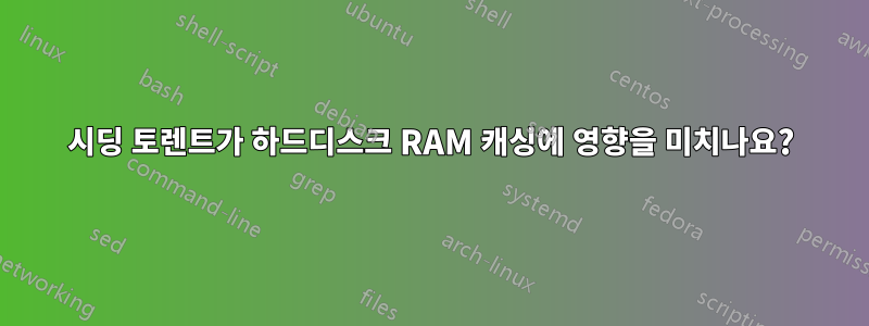 시딩 토렌트가 하드디스크 RAM 캐싱에 영향을 미치나요?