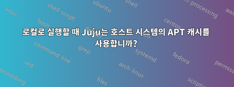 로컬로 실행할 때 Juju는 호스트 시스템의 APT 캐시를 사용합니까?