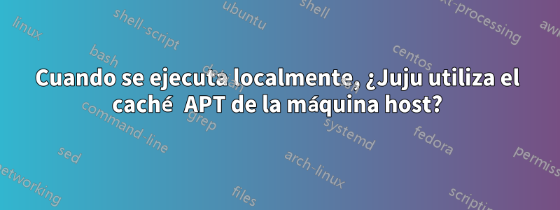 Cuando se ejecuta localmente, ¿Juju utiliza el caché APT de la máquina host?