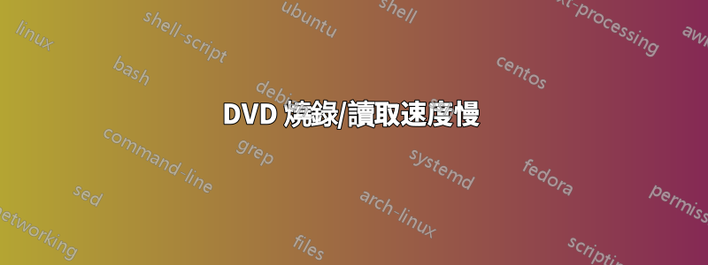 DVD 燒錄/讀取速度慢