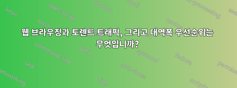 웹 브라우징과 토렌트 트래픽, 그리고 대역폭 우선순위는 무엇입니까?