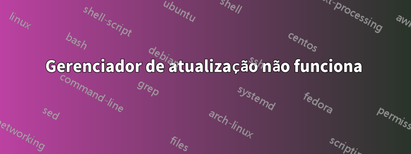 Gerenciador de atualização não funciona