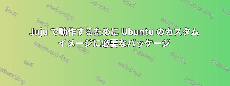 Juju で動作するために Ubuntu のカスタム イメージに必要なパッケージ