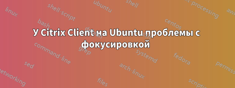 У Citrix Client на Ubuntu проблемы с фокусировкой 