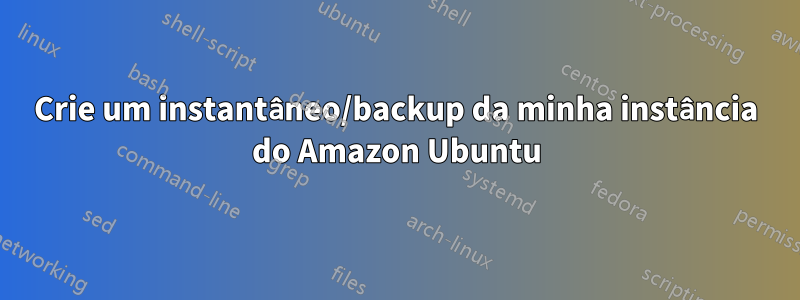 Crie um instantâneo/backup da minha instância do Amazon Ubuntu